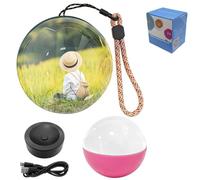 Boule De Cristal 3D,VidéO PersonnaliséE,Album Photo NuméRique 3D Avec éCran Pour TéLéCharger VidéOs Et Photos,Lampe à Ultrasons,SphèRe Personnalisable Couples,Cadeau Souvenir Animaux Compagnie(Pink)