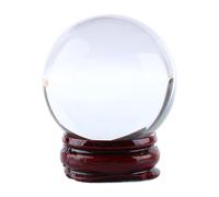Boule De Cristal 40mm Sphère De Quartz Transparent Avec Base Pour Méditation Décoration Intérieure