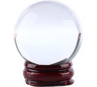 Boule de cristal artificiel, 40 mm Boule de quartz claire exquise de bureau de collectionneur -Ornement pour bureau de salon