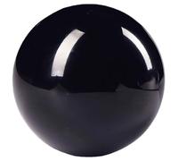 boule de cristal, Boule de cristal d'obsidienne avec support en bois, fabriquée à la main for décoration maison, méditation, diseuse bonne aventure, Feng Shui(5.91in(15cm))