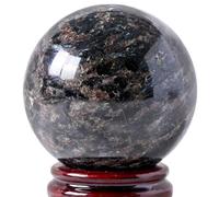 boule de cristal, Boule de cristal feu d'artifice bleu naturel, for la méditation, miroir divination, Feng Shui, fabriquée à main(2.36in(6cm))