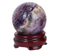 boule de cristal, Boule de cristal fluorite rayée naturelle - for la méditation, l'énergie spirituelle, le Reiki, l'équilibrage des chakras(1.97in(5cm))