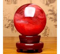Boule de Cristal Boule de Cristal Rouge Ornements Rouge Salon Bureau décoration de la Maison Cadeau d'ouverture Boule de Cristal Rouge Boule de Cristal (10 cm)