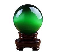 Boule de Cristal Boule de Cristal Verte Ornements Boule de Cristal Bleu Opale Transfert de Cadeau d'ouverture Optimisation Naturelle Feng Shui Artisanat Cadeau + Boule de Cristal de Base (Vert, 6
