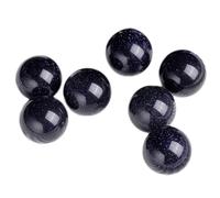 boule de cristal, Boules de cristal Goldstone bleues, boule d'énergie, sphère ronde, collection d'échantillons, paquet 7(Diameter 25mm)
