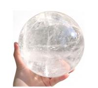 Boule de cristal de quartz clair naturel, sphère de cristal blanc | Boule de cristal de guérison avec support, décoration d'intérieur, amour prospère, invitation à la richesse, méditation