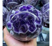 Boule de cristal de Quartz en pierre d'améthyste naturelle, beaux cristaux de Quartz violets décoration de la chambre (Size : 800-900g)