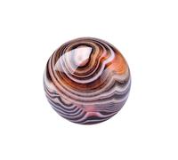 Boule de Cristal, Deux Boules de Cristal d'agate avec Surfaces Lisses et Bases Rouges