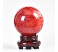 Boule de Cristal d'obsidienne Noire Naturelle avec Support, Petite Pierre de guérison Reiki, sphère de Cristal, Divination, Fournitures de Sorcellerie, Cadeaux Wiccan, Spirituel, Noir, 8 cm