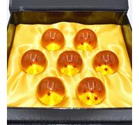 Boule de cristal Dragon Ball 3,5 cm - Boule en résine 7 étoiles orange, bleue ou rouge | Objet de collection Anime & Décoration pour étagère, bureau ou cadeau