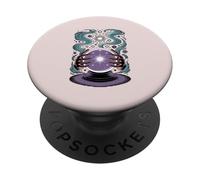 Boule de Cristal et Mains mystiques Divination et Discours de Bonne Aventure PopSockets PopGrip Adhésif