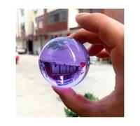 Boule de cristal K9 40mm, 1 pièce, sphère colorée, ornements de décoration, boules décoratives(Purple)