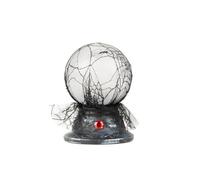 Boland 73050 - Boule interactive en cristal - Dimensions : 19 x 13 cm - Boule magique avec lumière et son - Piles incluses - Décoration - Objet décoratif pour Halloween, carnaval, fête à thème