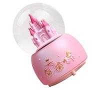 Boule de Cristal Musicale Château Conte de Fées Rose pour Salon