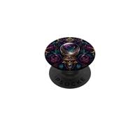 Boule de Cristal Mystique Lune céleste Violet Floral Fortune Tel PopSockets PopGrip Adhésif