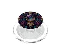 Boule de Cristal Mystique Lune céleste Violet Floral Fortune Tel PopSockets PopGrip pour MagSafe