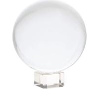 Boule de cristal + pied en verre -- 10 cm