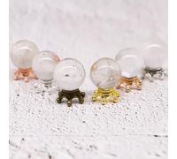 Boule de cristal pour jardin féérique, boule miniature en verre, maison de poupée, mini sorcier, terrarium, maison de poupée hantée, décoration d'Halloween (bronze)