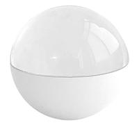 Boule de cristal vidéo 3D avec lampe orbe à mémoire de forme à base noire pour la famille et les amis (blanc)