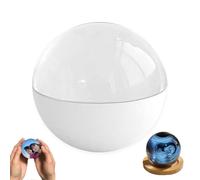 Boule de Cristal Vidéo, Boule de Cristal 3D 2,7 Pouces, Sphère D'affichage Personnalisée avec Écran Électronique, Sphère Souvenir pour Moments en Famille, Anniversaires, Couples(Blanc)