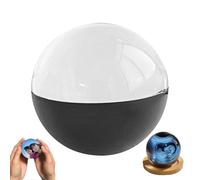 Boule de Cristal Vidéo, Boule de Cristal 3D 2,7 Pouces, Sphère D'affichage Personnalisée avec Écran Électronique, Sphère Souvenir pour Moments en Famille, Anniversaires, Couples(Noir)