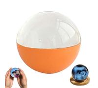 Boule de Cristal Vidéo, Boule de Cristal 3D 2,7 Pouces, Sphère D'affichage Personnalisée avec Écran Électronique, Sphère Souvenir pour Moments en Famille, Anniversaires, Couples(Orange)