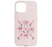 Boule de Croquet Maillet Fille Coquette Noeud Rose Maman Coque pour iPhone 15