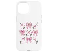 Boule de Croquet Maillet Fille Coquette Noeud Rose Maman Coque pour iPhone 15