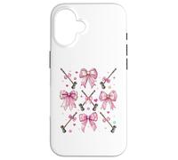 Boule de Croquet Maillet Fille Coquette Noeud Rose Maman Coque pour iPhone 16