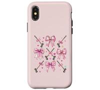 Boule de Croquet Maillet Fille Coquette Noeud Rose Maman Coque pour iPhone X/XS