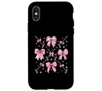 Boule de Croquet Maillet Fille Coquette Noeud Rose Maman Coque pour iPhone X/XS