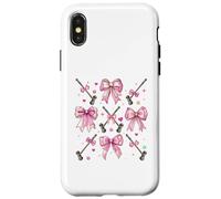 Boule de Croquet Maillet Fille Coquette Noeud Rose Maman Coque pour iPhone X/XS