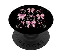 Boule de Croquet Maillet Fille Coquette Noeud Rose Maman PopSockets PopGrip Adhésif