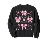 Boule de Croquet Maillet Fille Coquette Noeud Rose Maman Sweatshirt