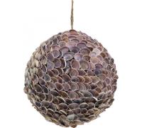 Boule de décoration maritime en coquillages, Ø25cm - look naturel pour la maison & le jardin, décoration suspendue