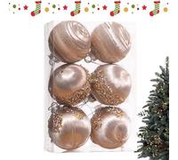 Boule de décoration pour sapin de Noël - Boules de Noël incassables - avec ficelle en métal pour piscine