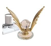 Boule de décorative | Figurine en métal - Ailes d' - Statue de sphère de avec Base de Support - pour la Maison, Le Salon, la Chambre à Coucher, Les magasins, la Table, l'étagère