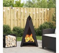 Boule de feu Acier patiné Braise extérieure Bac à rectangulaire moderne vidaXL v