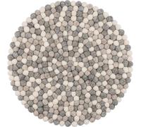 Boule de feutre multicolore pour siège, rond, naturel clair