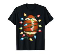 Boule de Football de Noël Lumières de Noël Sports de Vacances T-Shirt
