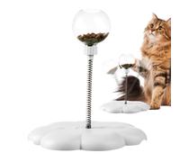 Boule de friandises pour animaux de compagnie - Boule distributrice de friandises pour chat | Distributeur interactif avec ressort | Jouet de taquinerie détachable | Distributeur de nourriture pour