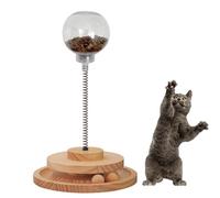 Boule de friandises pour chat avec ressort | Cat Feeder Ball Jeu interactif pour votre chat - Chat boule de printemps Kitty jouets Puzzle pour animaux de compagnie fournitures distribution de nourritu