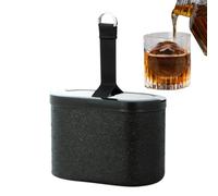 Boule De Glace Au Whisky - Moule En Silicone Réutilisable, Conception À Dégagement Facile, Fonction De Fusion Lente, Forme De Glace Ronde | Pour La Maison Bar Cocktails Bourbon Whisky Boissons Boisson