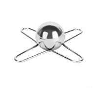 Boule de glace en acier inoxydable pour le refroidissement du whisky et du café, pierres de refroidissement réutilisables de 40 mm avec support, compatible avec la plupart des tasses, passe au