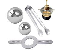 Boule de glace - Seau à café durable en acier inoxydable - Verrouillage pour whisky, jus, vin blanc, boissons - Accessoire de refroidissement pour bar, cuisine, maison