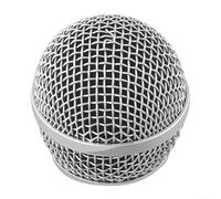 Boule de grille de microphone compatible avec Shure Beta 58a avec maille en acier et mousse intérieure pour réduire le bruit, installation facile par vis (PG58)