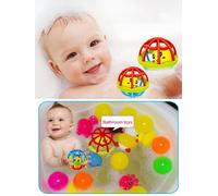 Boule De Hochet Pour Bébé, Jouet Sensoriel Coloré, Anneau Doux, Clochette, Balle En Plastique Éducative Précoce, Jouet À Mordre