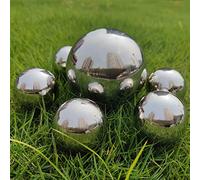 Boule de jardin en acier inoxydable poli miroir, boules creuses, argentées, réfléchissantes, pour la maison, le jardin, mini étang, décoration 50/100 mm
