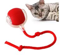 Boule de jeu interactive pour chat | Balle de roulement active avec queue | Bouge des boules de chat avec queue élastique | Jouet pour animal de compagnie interactif | Boules de poursuite rapide pour