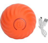 Boule de jeu interactive pour chats avec lumière LED rechargeable USB 360 -degrés -auto -rotation intelligente pour chiens animaux de compagnie rouge